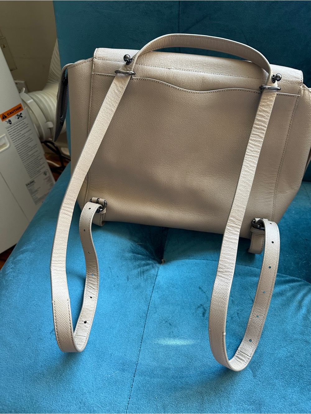 Rebecca Minkoff convertible backpack shoulder  Bag in Cream - Picture 3 of 10